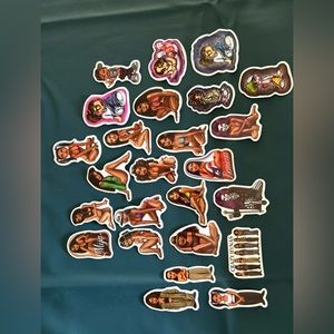 Stickers ,beanies , socks , pins